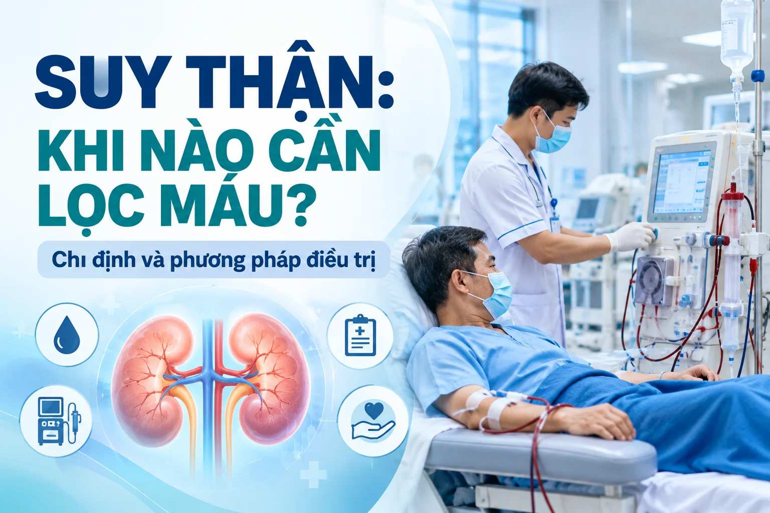Suy thận lọc máu khi nào? Chỉ định và phương pháp lọc máu