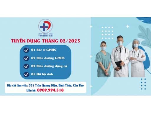 BỆNH VIỆN TÂM MINH ĐỨC - THÔNG BÁO TUYỂN DỤNG THÁNG 02 NĂM 2025