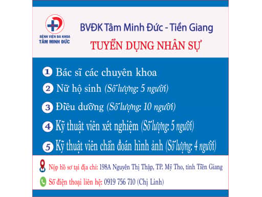 Bệnh Viện Tâm Minh Đức - Tiền Giang tuyển dụng nhân sự