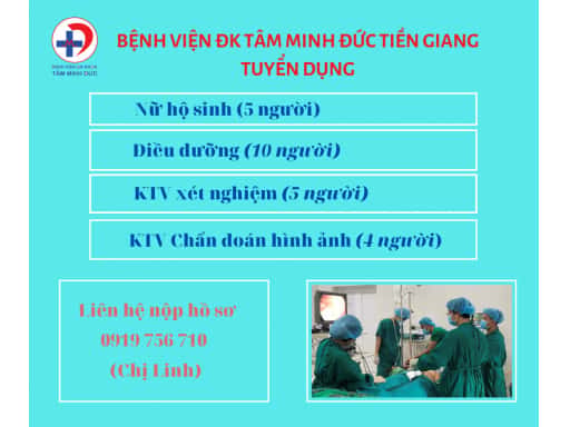 BỆNH VIỆN ĐA KHOA TÂM MINH ĐỨC TIỀN GIANG TUYỂN DỤNG