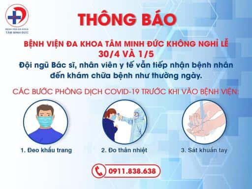 THÔNG BÁO THỜI GIAN LÀM VIỆC NGÀY LỄ 30/4 VÀ 1/5
