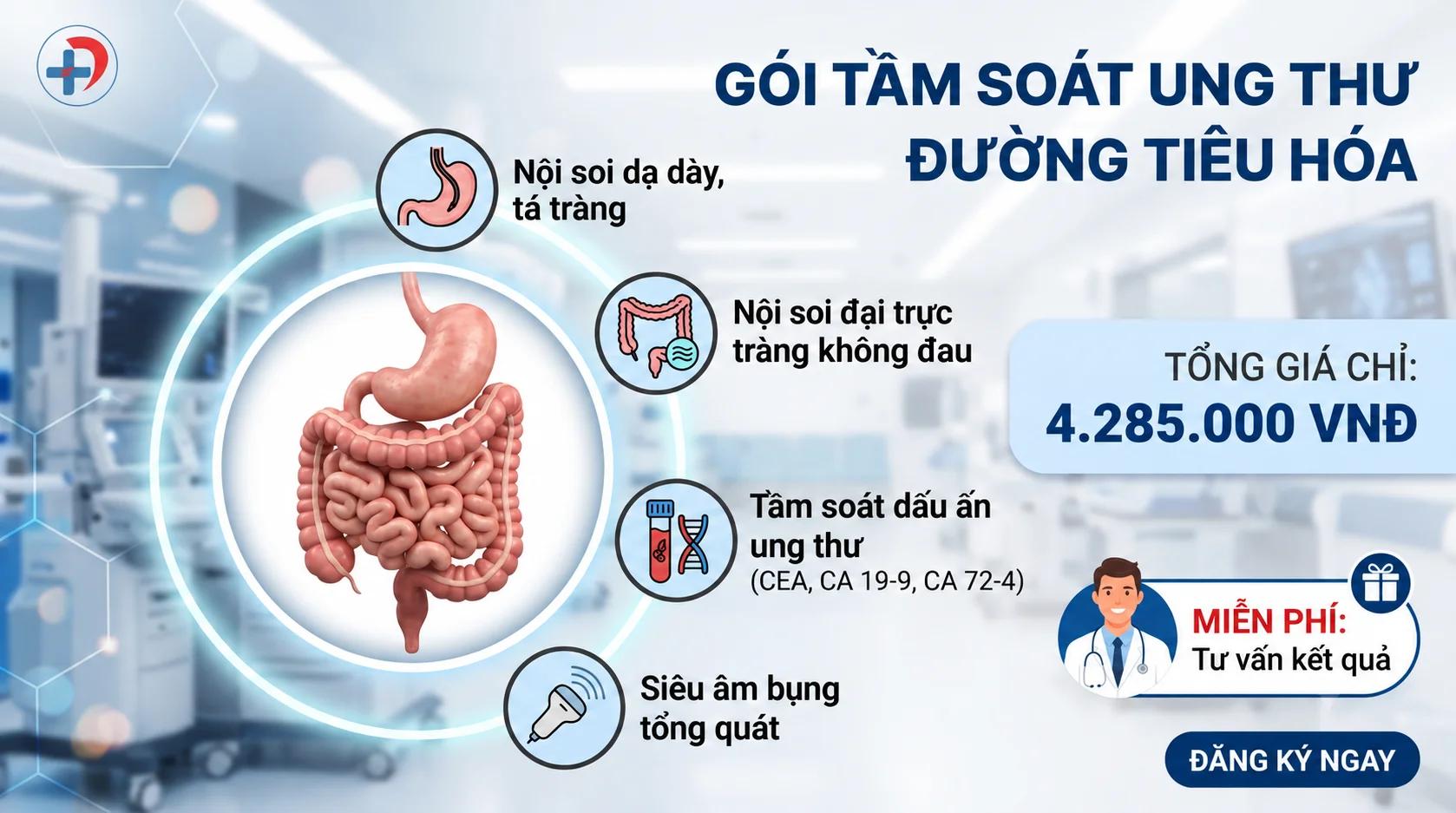 GÓI TẦM SOÁT UNG THƯ ĐƯỜNG TIÊU HÓA